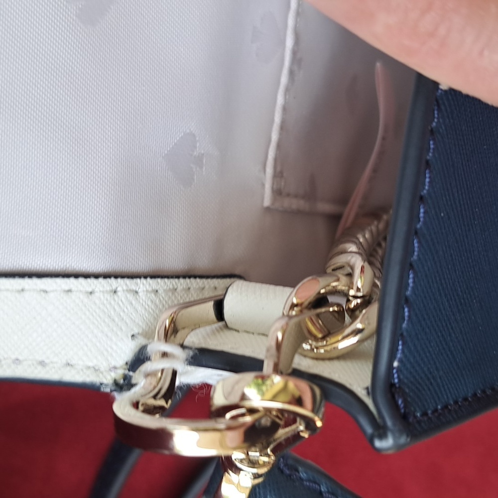 NEW Kate Spade Cameron Lavender /Navy and White Bag /Crossbody EC - Picture 15 of 16